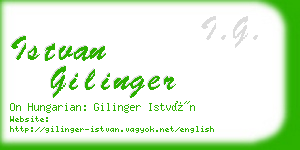 istvan gilinger business card
